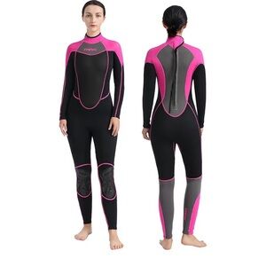 Women's Pink and Black 3mil Wetsuit XL full body